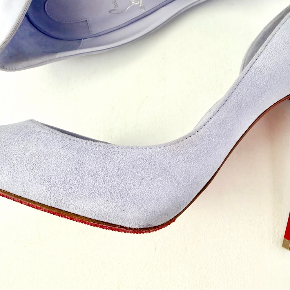 CHRISTIAN LOUBOUTIN | Iriza 100 Lilac Skylight Suede d’Orsay Pumps EU 39.5 - Picture 11 of 15